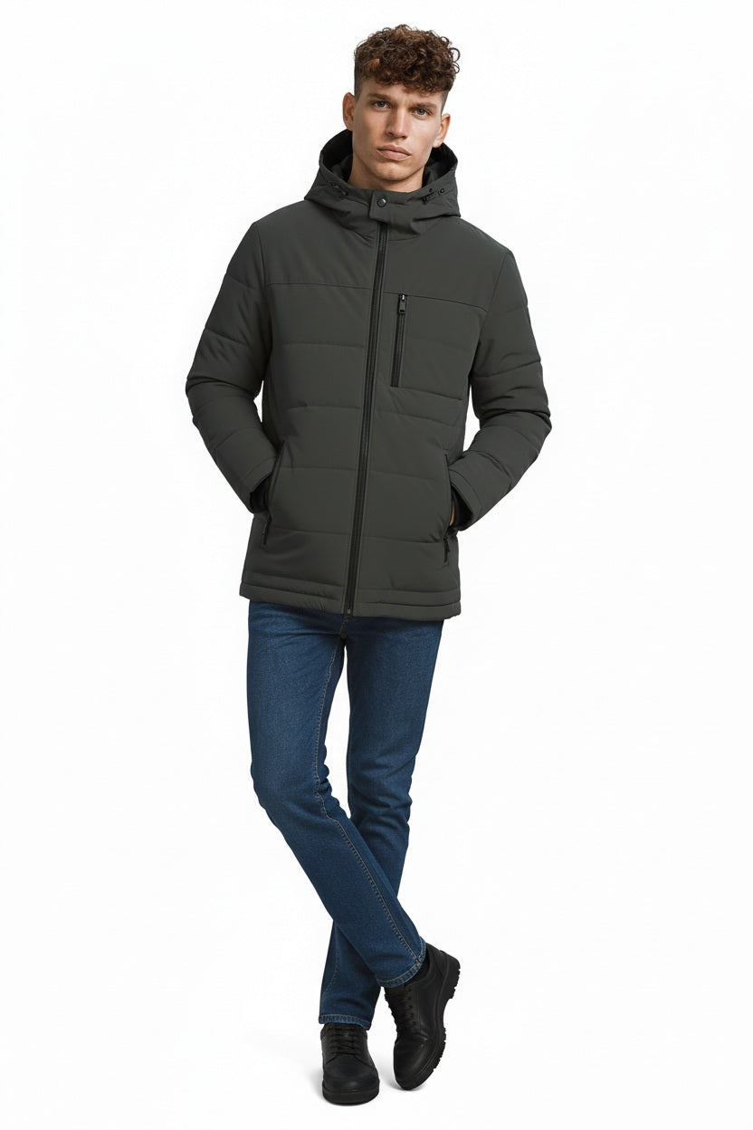 Men Graphite Lightweight Puffer Jacket