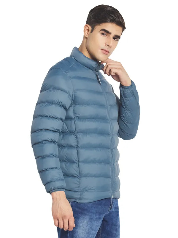 Mettle Men Blue Mock Collar Puffer Jacket