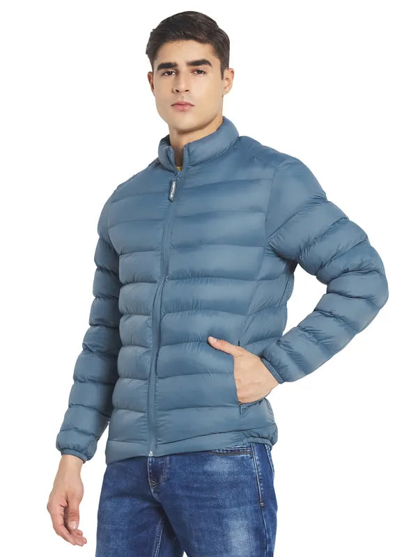 Mettle Men Blue Mock Collar Puffer Jacket