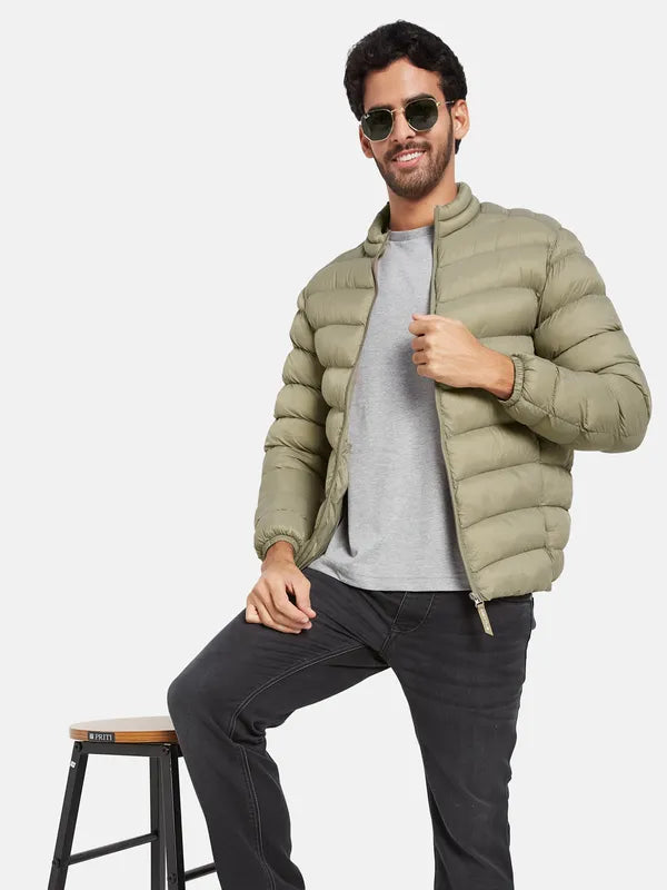 Mettle Men Olive Green Woven Jacket