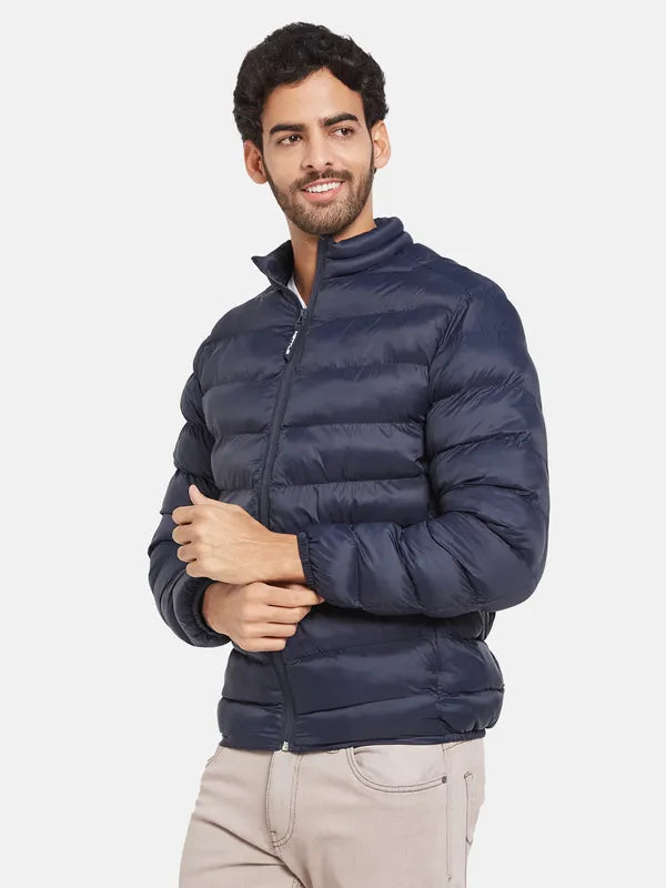 Mettle Men Navy Blue Woven Jacket