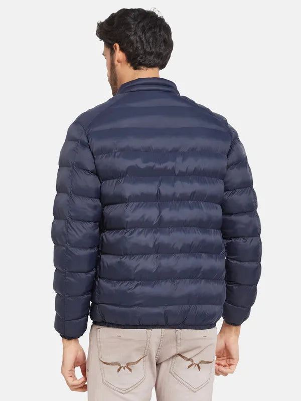 Mettle Men Navy Blue Woven Jacket