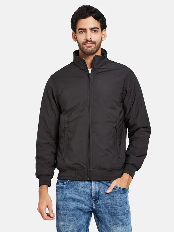 Mettle Men Black Woven Jacket