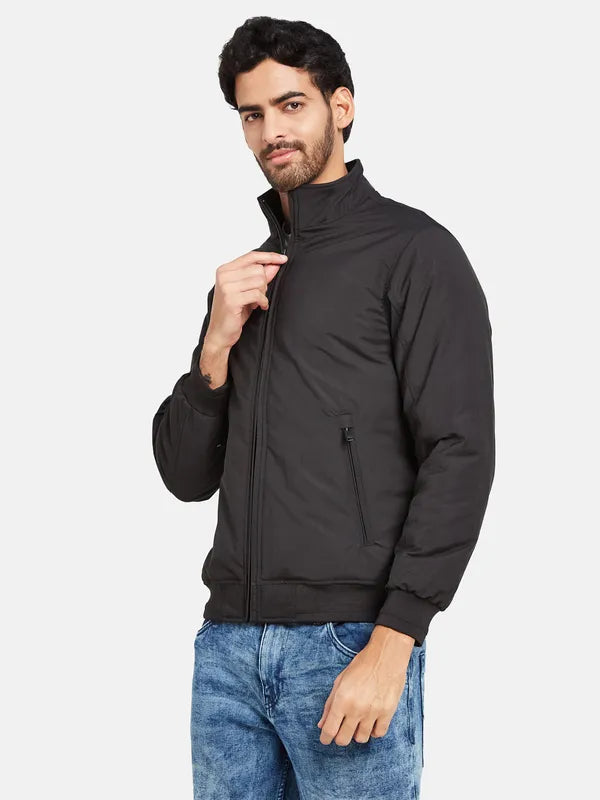 Mettle Men Black Woven Jacket