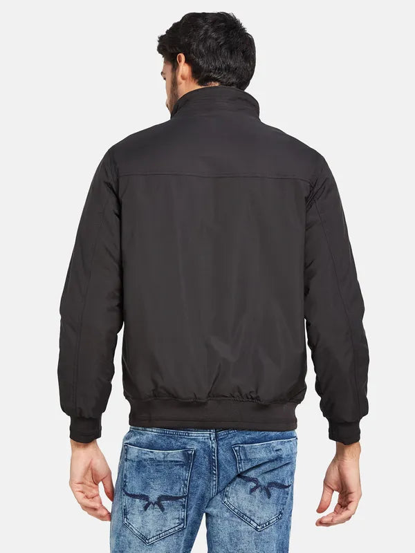 Mettle Men Black Woven Jacket