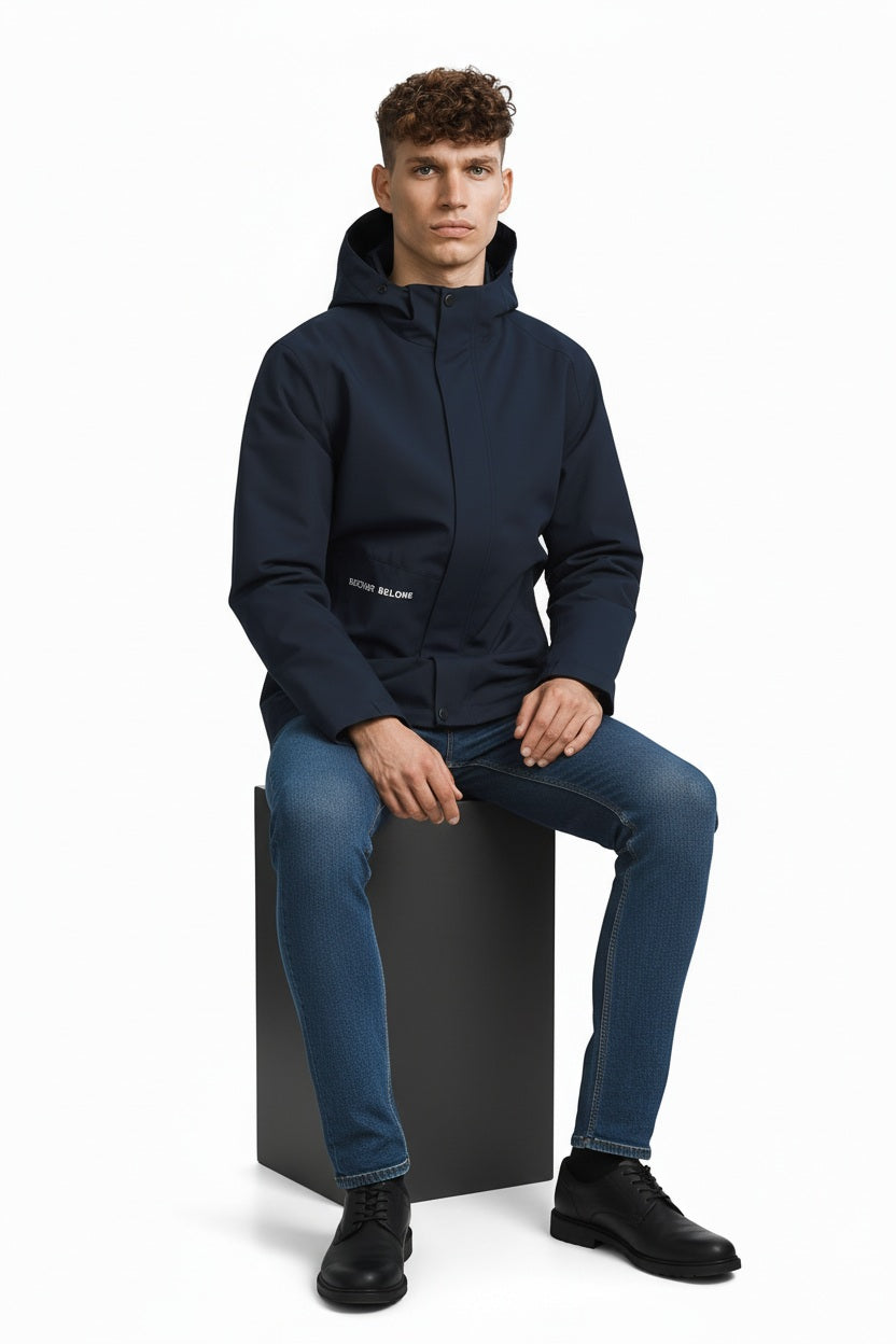 Men Black Lightweight Puffer Jacket