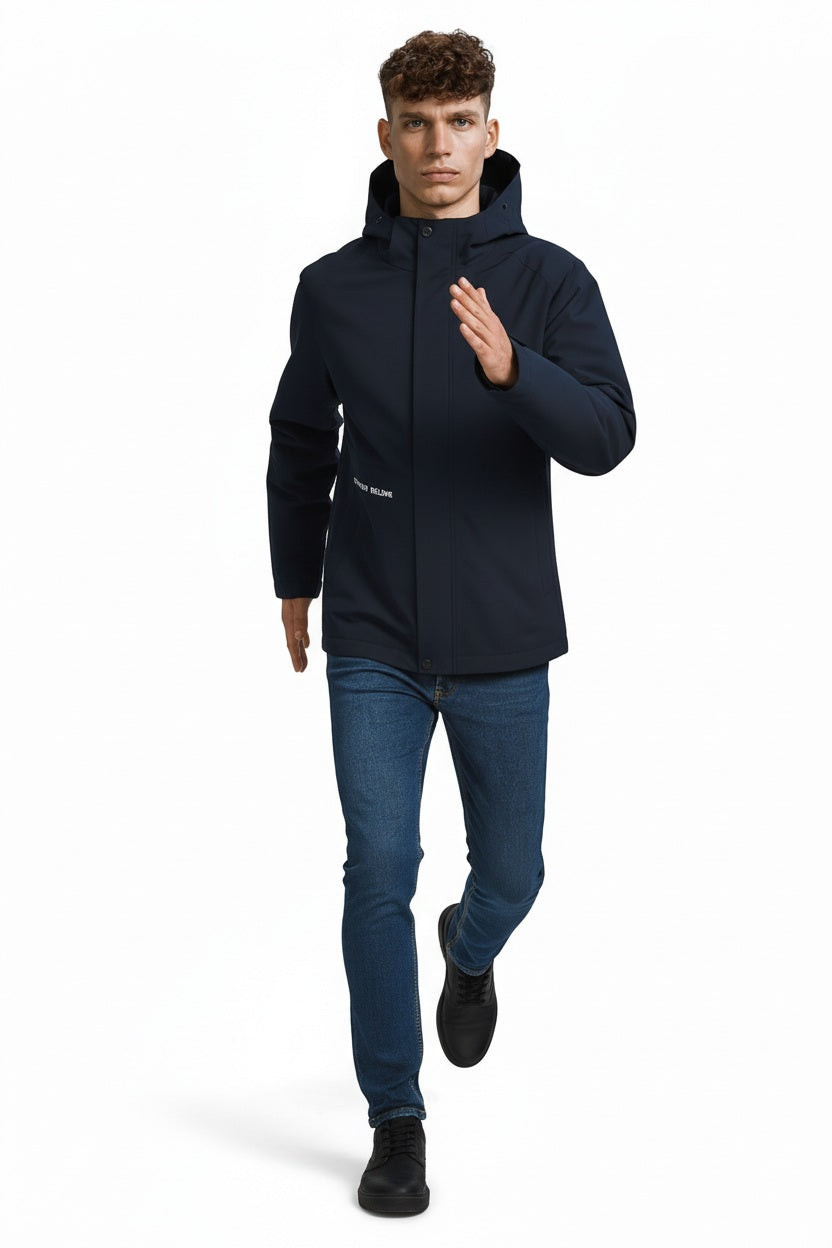 Men Black Lightweight Puffer Jacket