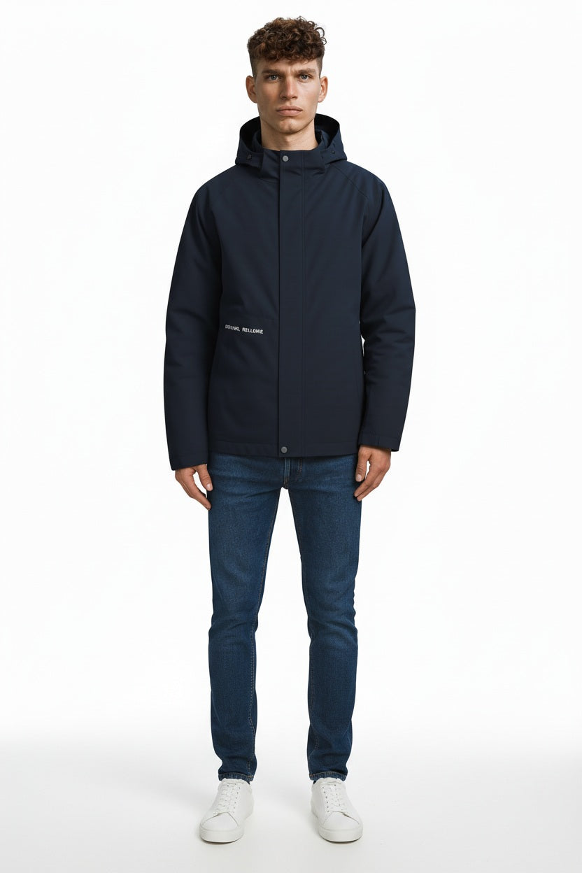 Men Black Lightweight Puffer Jacket