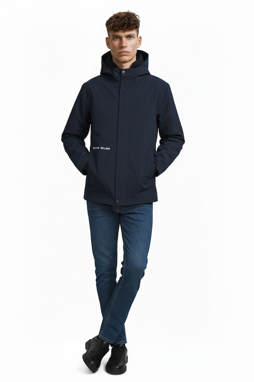 Men Black Lightweight Puffer Jacket