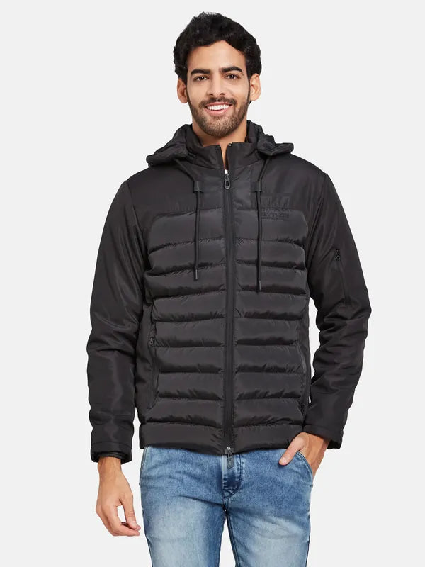 Mettle Men Black Woven Jacket