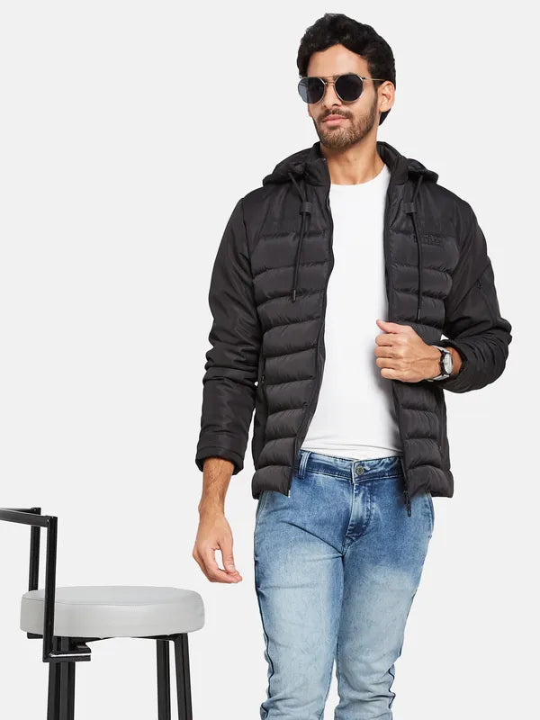 Mettle Men Black Woven Jacket