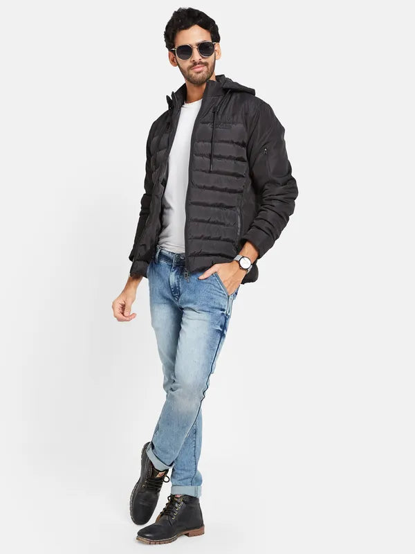 Mettle Men Black Woven Jacket