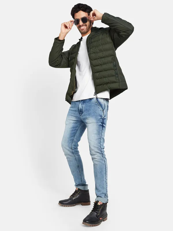 Mettle Men Olive Green Woven Jacket