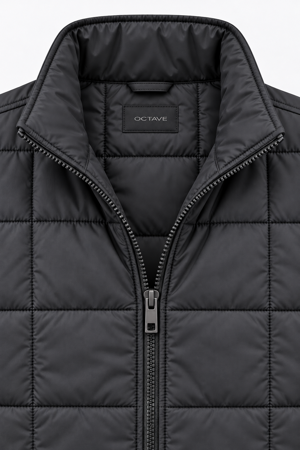 Men’s Black Lightweight Reversible Woven Puffer Gilet – Regular Fit Sleeveless Jacket