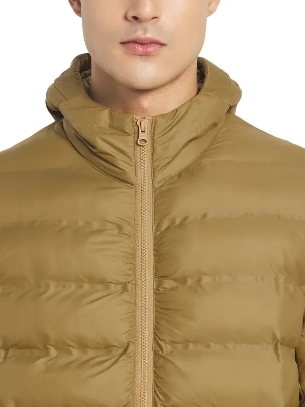 Mettle Men Yellow Solid Puffer Jacket