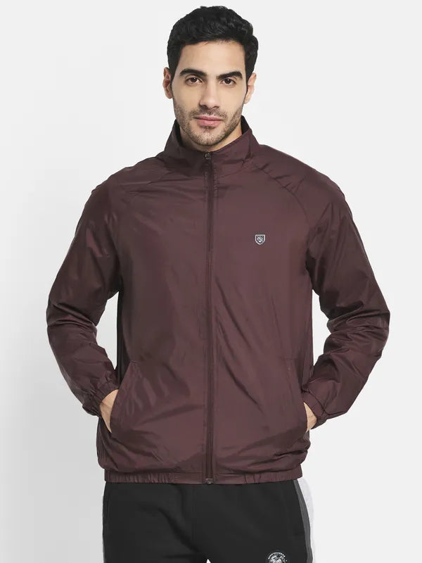 Men Maroon Sporty Jacket