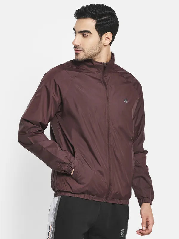 Men Maroon Sporty Jacket