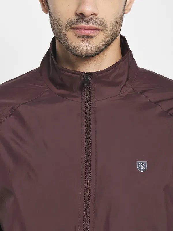 Men Maroon Sporty Jacket