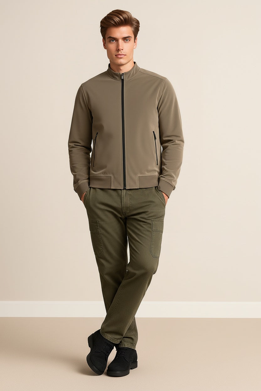 Men Corduroy Lightweight Bomber Jacket