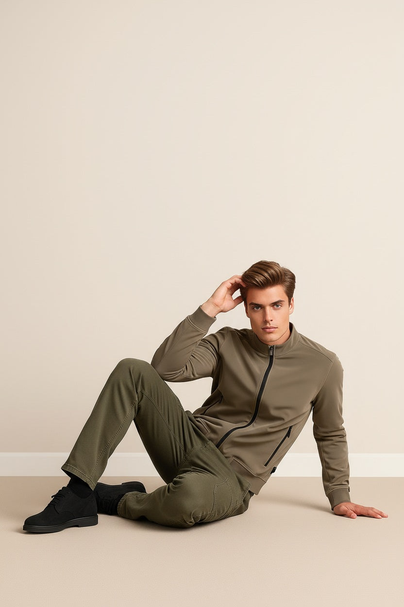 Men Corduroy Lightweight Bomber Jacket