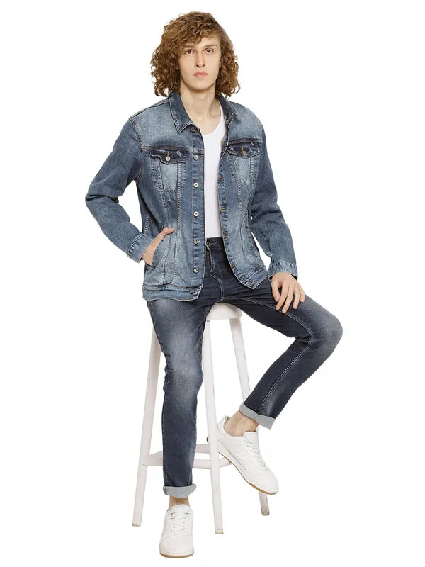 Mettle Men Washed Denim Jacket