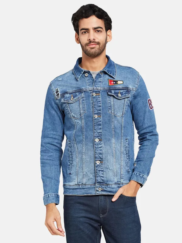 Mettle Men Blue Woven Jacket