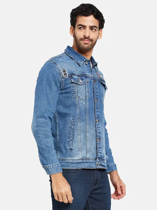 Mettle Men Blue Woven Jacket