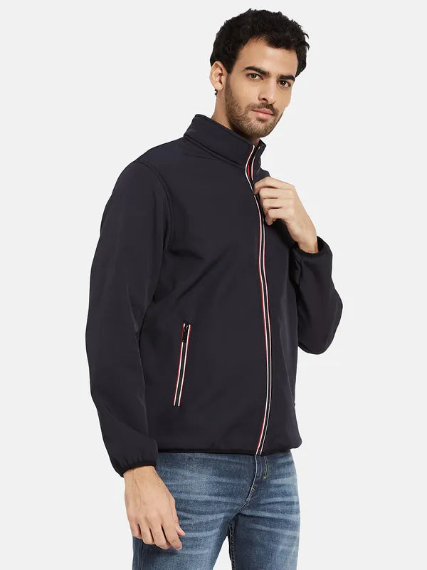 Mettle Men Navy Blue Bomber Jacket