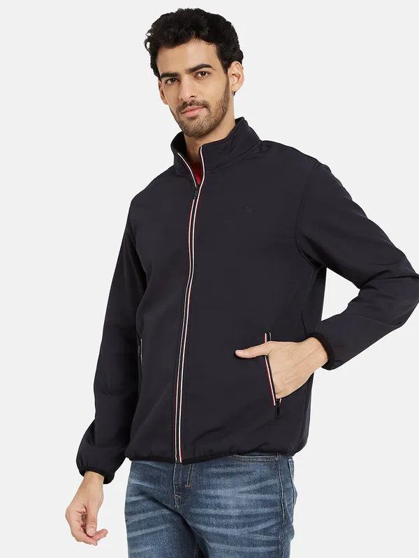 Mettle Men Navy Blue Bomber Jacket