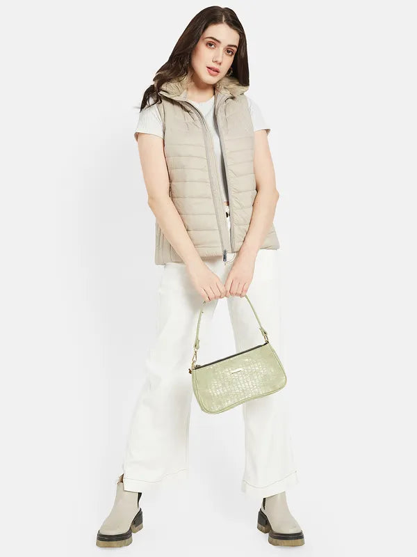 Mettle Women Beige Padded Jacket