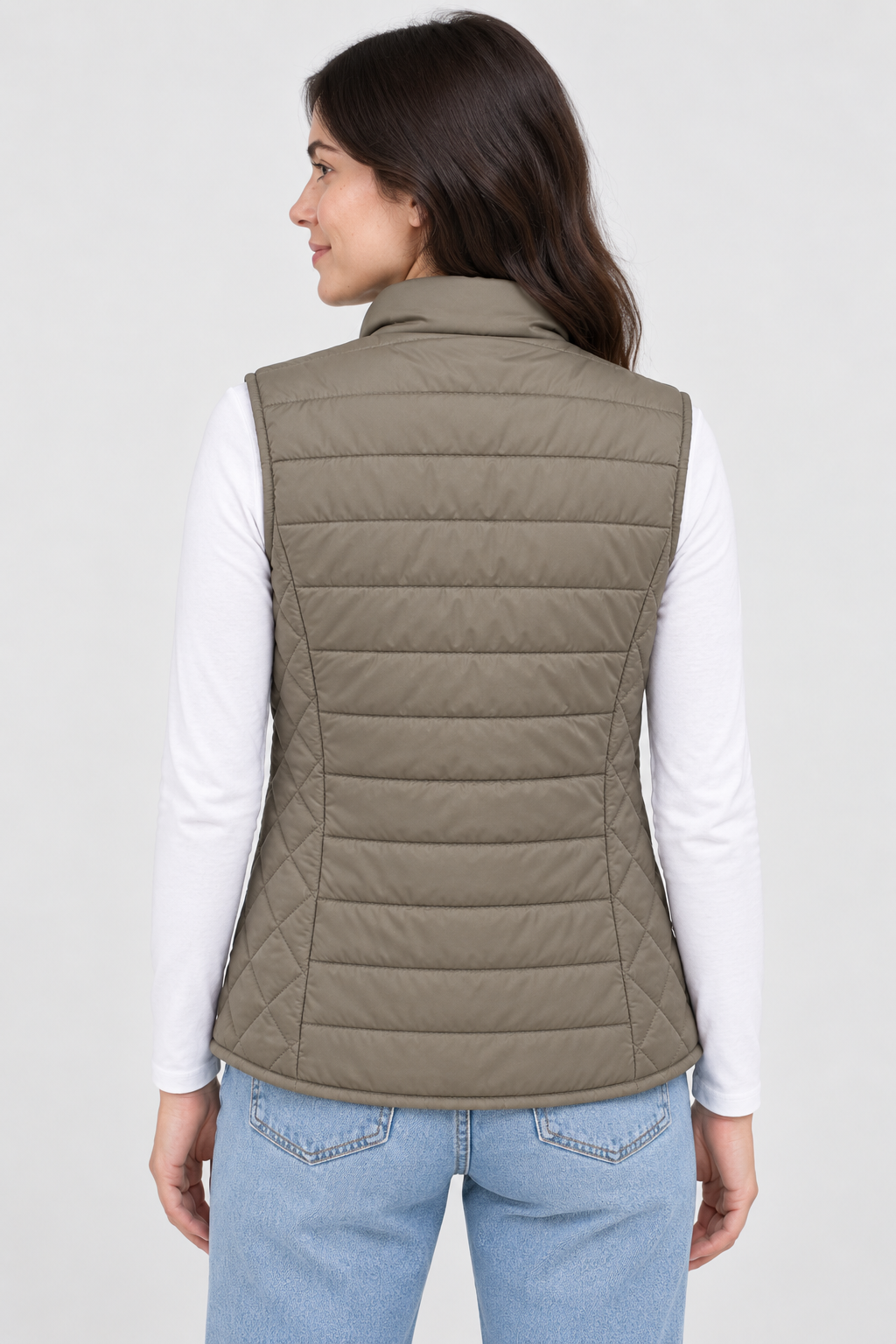 Women’s Black-Espresso Reversible Lightweight Ultra-Warm Puffer Gilet – Regular Fit