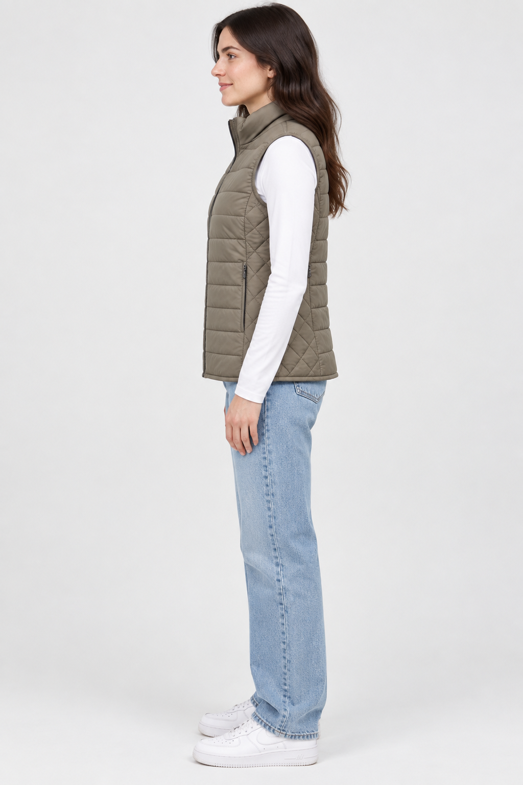 Women’s Black-Espresso Reversible Lightweight Ultra-Warm Puffer Gilet – Regular Fit