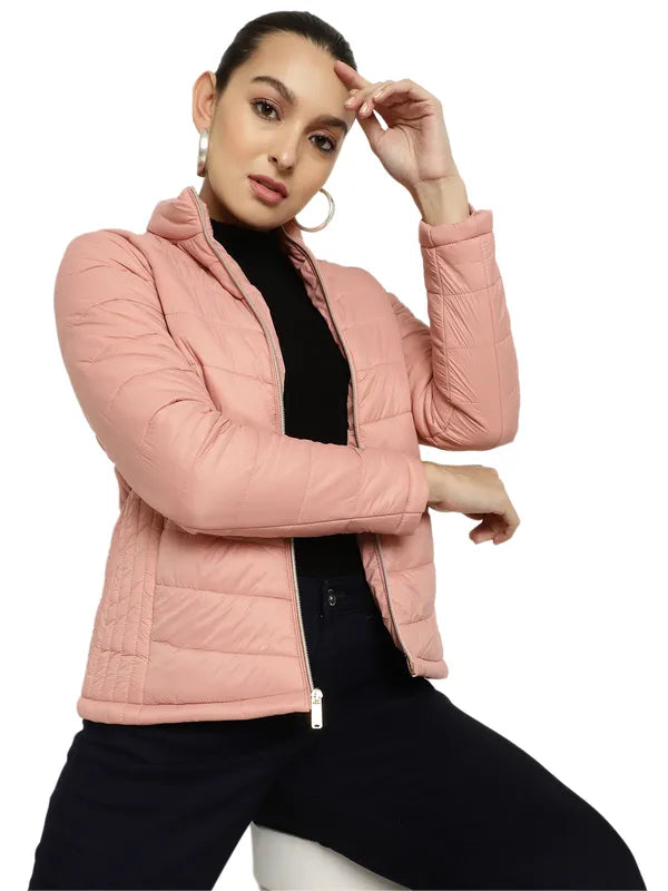 Mettle Women Pink Longline Open Front Jacket