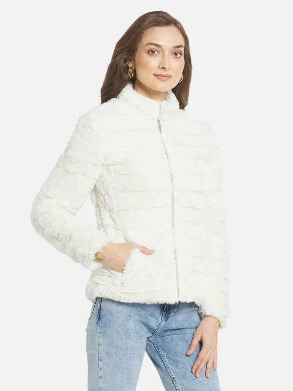 Women Solid Padded Jacket