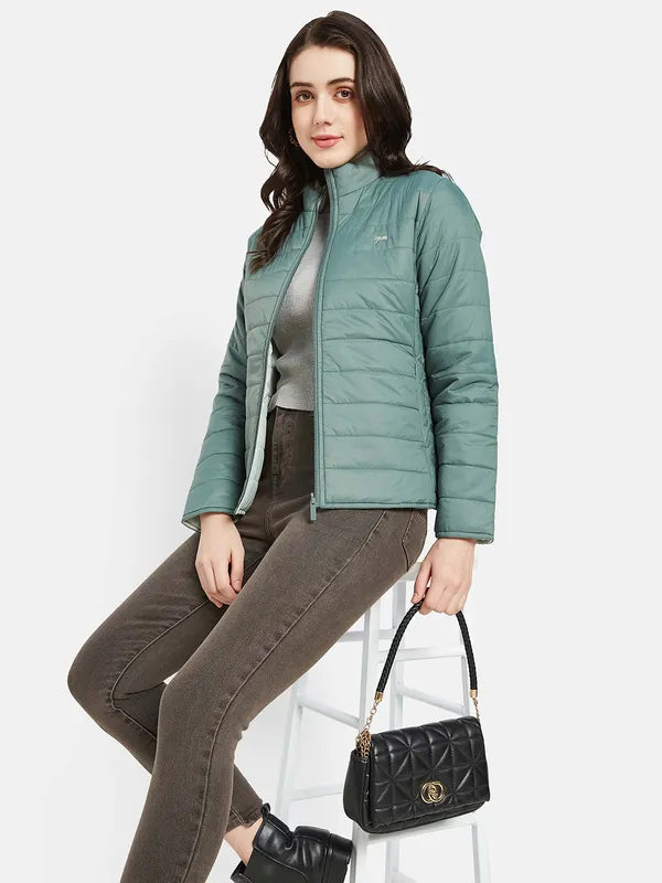 Mettle Women Olive Green Puffer Jacket