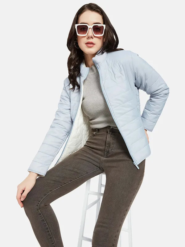 Mettle Women Blue Puffer Jacket