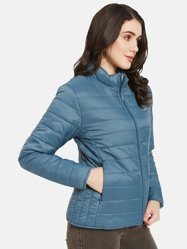 Mettle Women Blue Padded Jacket