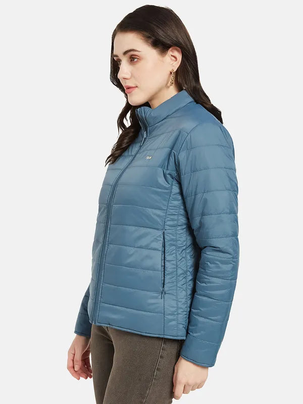 Mettle Women Blue Padded Jacket