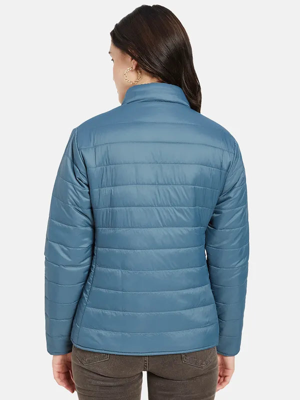 Mettle Women Blue Padded Jacket