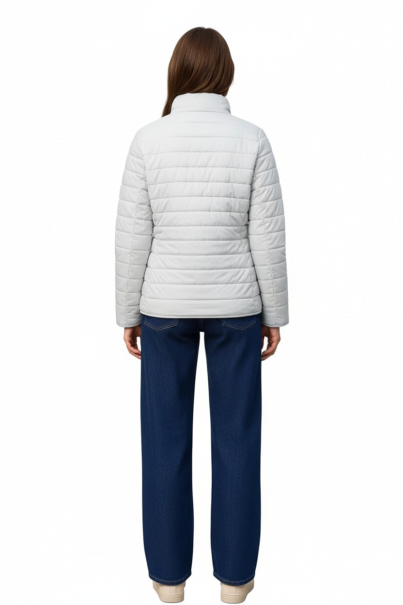 Women Solid Mandarin Neck Jacket