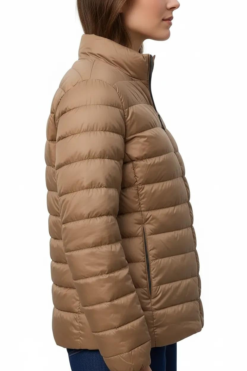 Women Solid Mandarin Neck Jacket