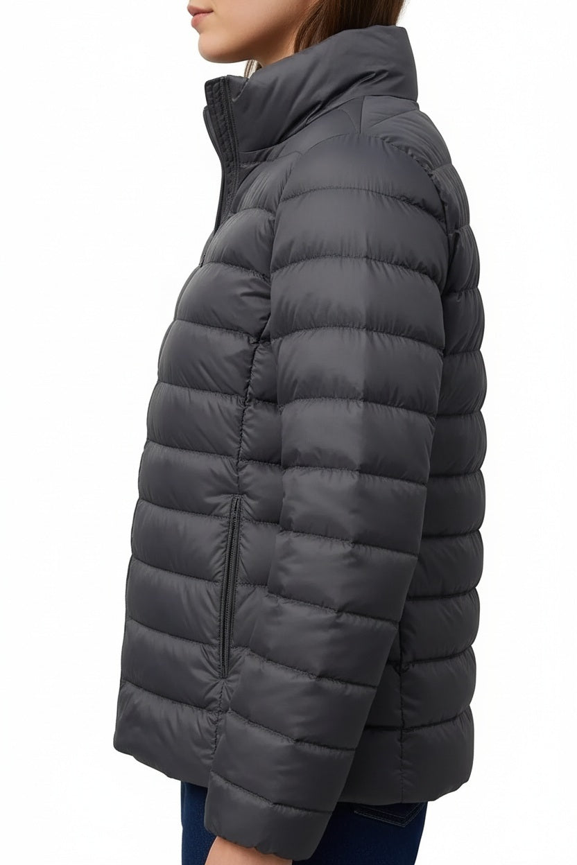 Women Solid Mandarin Neck Jacket