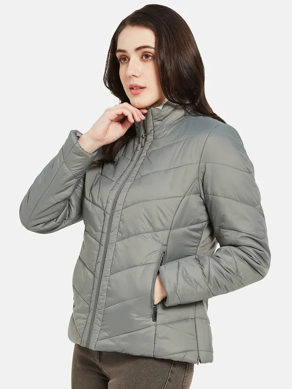 Mettle Women Olive Green Padded Jacket