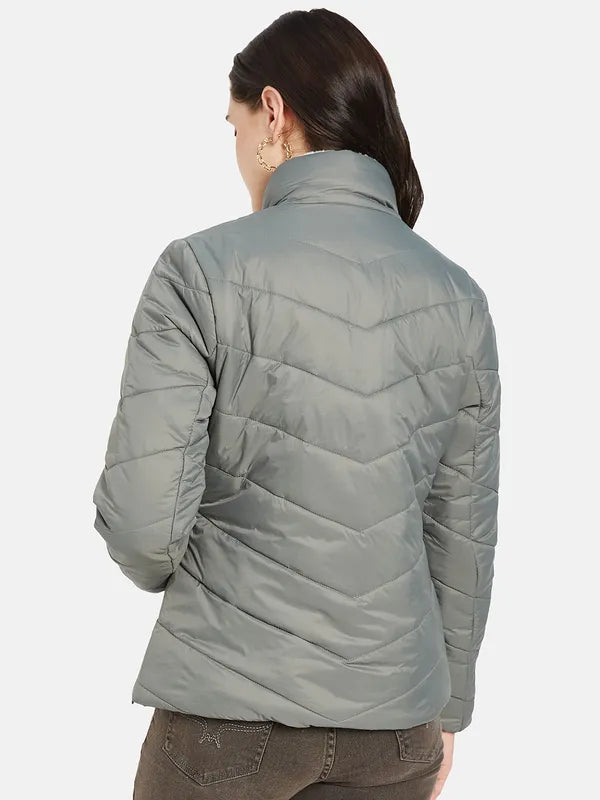 Mettle Women Olive Green Padded Jacket