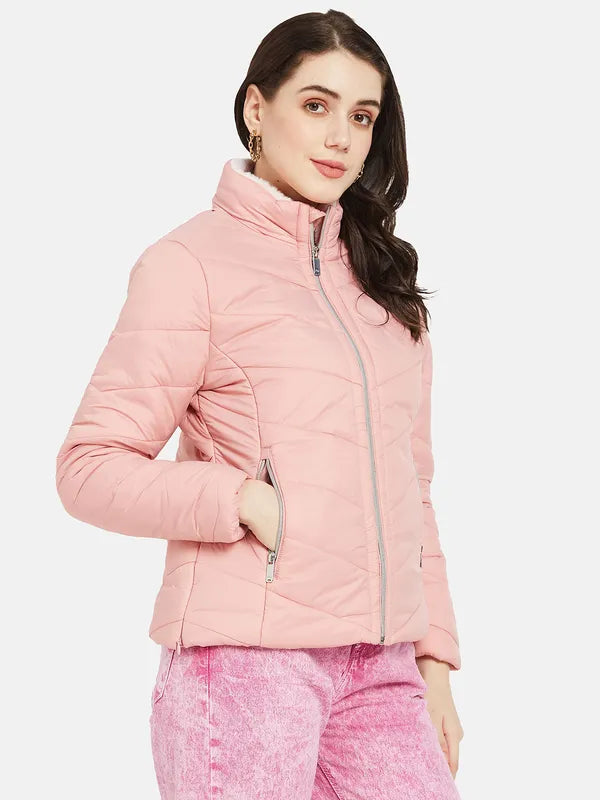 Mettle Women Pink Padded Jacket