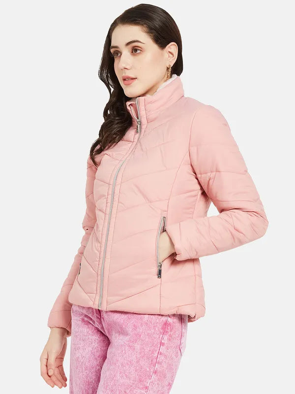 Mettle Women Pink Padded Jacket