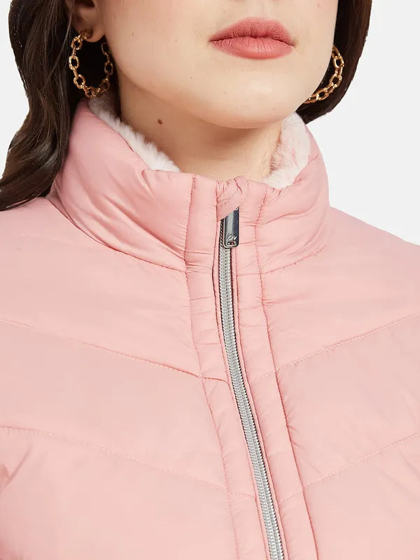 Mettle Women Pink Padded Jacket