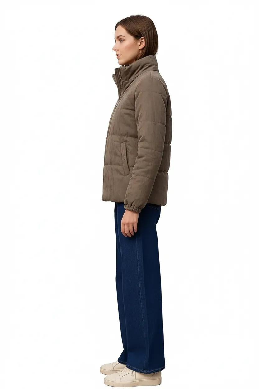 Women Solid Mandarin Neck Jacket