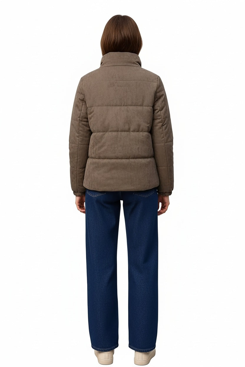 Women Solid Mandarin Neck Jacket