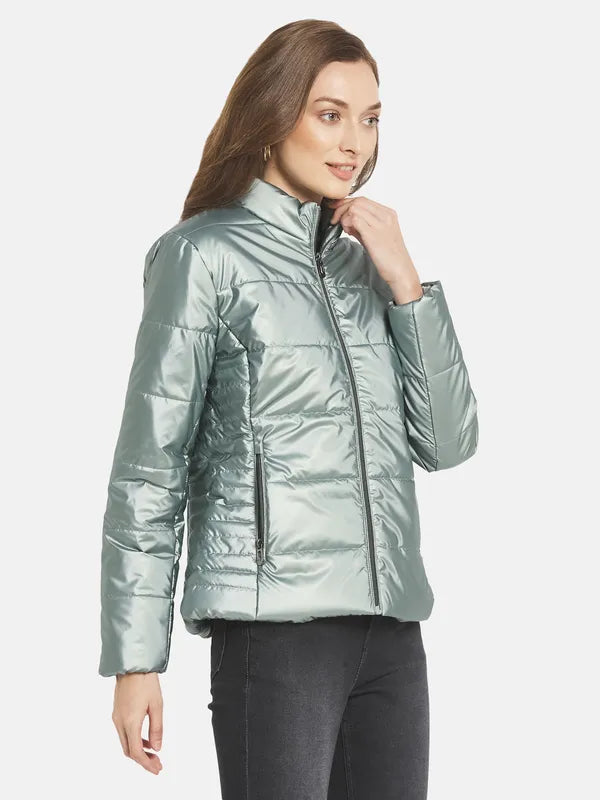 Women Solid Padded Jacket